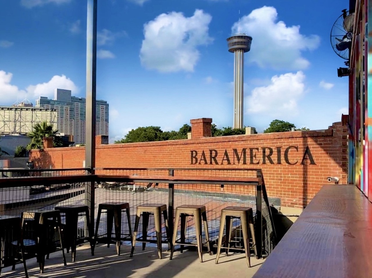 Bar America
723 S. Alamo St., (210) 281-5945, facebook.com/baramericasatx
Though the establishment first opened its doors in 1942, Bar America’s rooftop patio was only added in 2019 — a thrilling addition to the Southtown staple, which is known for its old-school vibes.