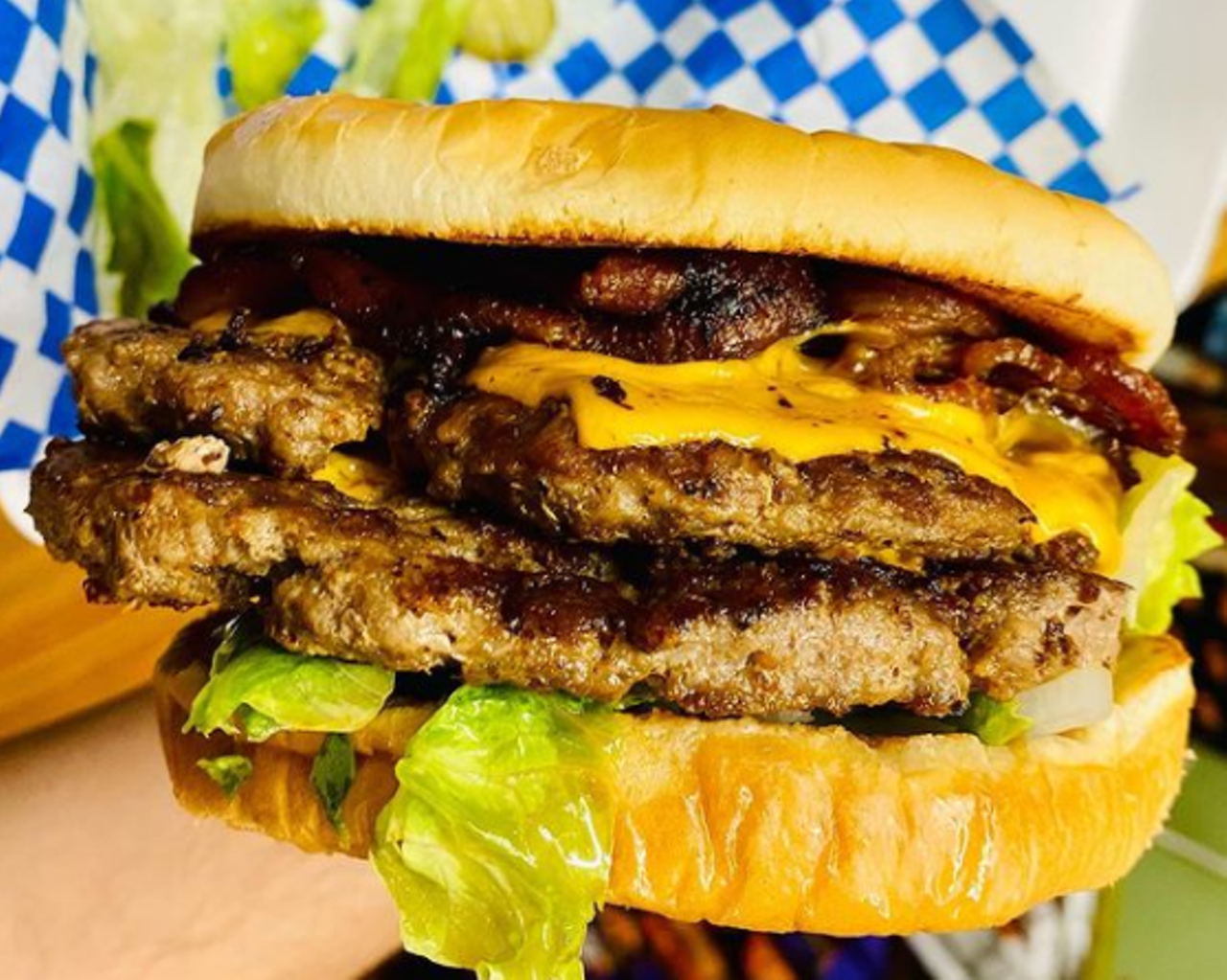 Armadillo’s Texas Style Burgers
Multiple locations, armadilloburger.com
Known for their specialty Texas-sized 1 ½ pound and 3 pound burgers, Armadillo’s is sure to satisfy even the biggest of appetites. Don’t worry, they have regular-sized burgers too.
Photo via Instagram / bexarbites.sa