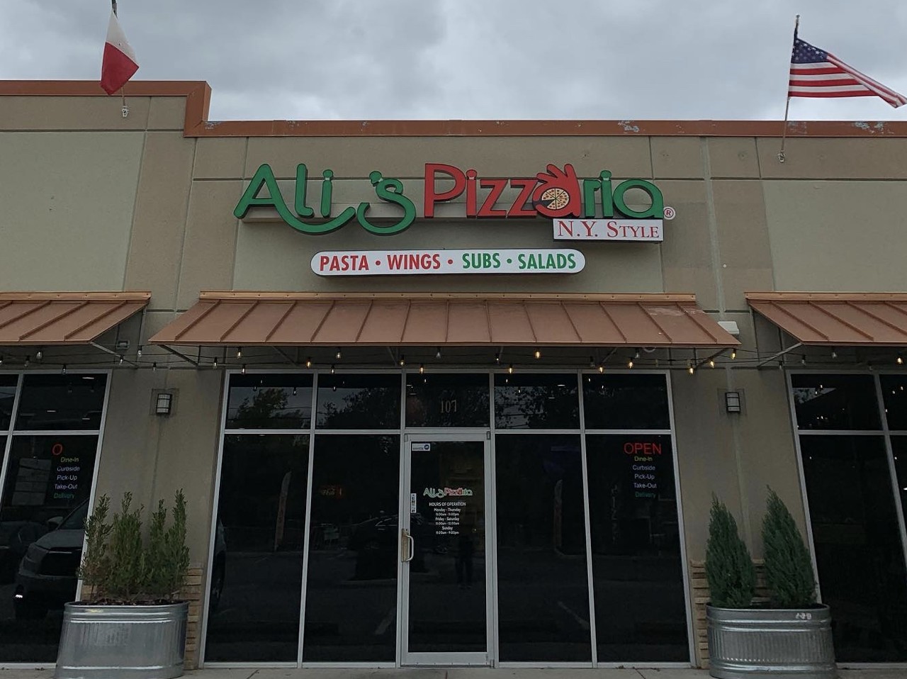 Ali's Pizzaria 
Multiple Locations, alispizzaria.com
Ali's serves white sauce, pesto and traditional pizzas, including a build your own option. The restaurant has two locations in the Alamo City to try out.