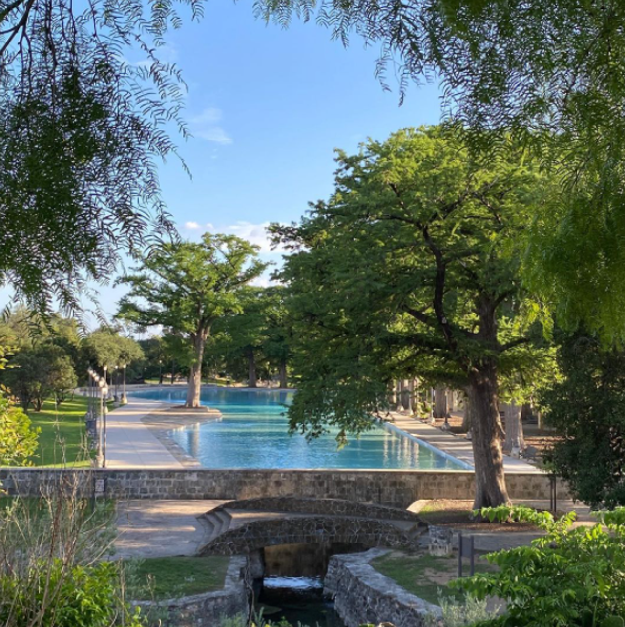 San Pedro Springs
2200 N. Flores, (210) 732-5992, sanantonio.gov
Looking to spend a day in the poolside shade at a history-filled park smack-dab in the middle of San Antonio? Look no further than San Pedro Springs. The 46-acre park dates back to the eighteenth century, making it the second-oldest public park in the country, behind the Boston Commons. The spring-fed pool was built as a part of the park’s overall renovation in 1915-20, replacing what was once a lake bed. Entered into the National Register of Historic Places in 1979, a day at San Pedro Springs is a day spent at a park officially worthy of preservation.
Photo via Instagram / caroleckelkamp