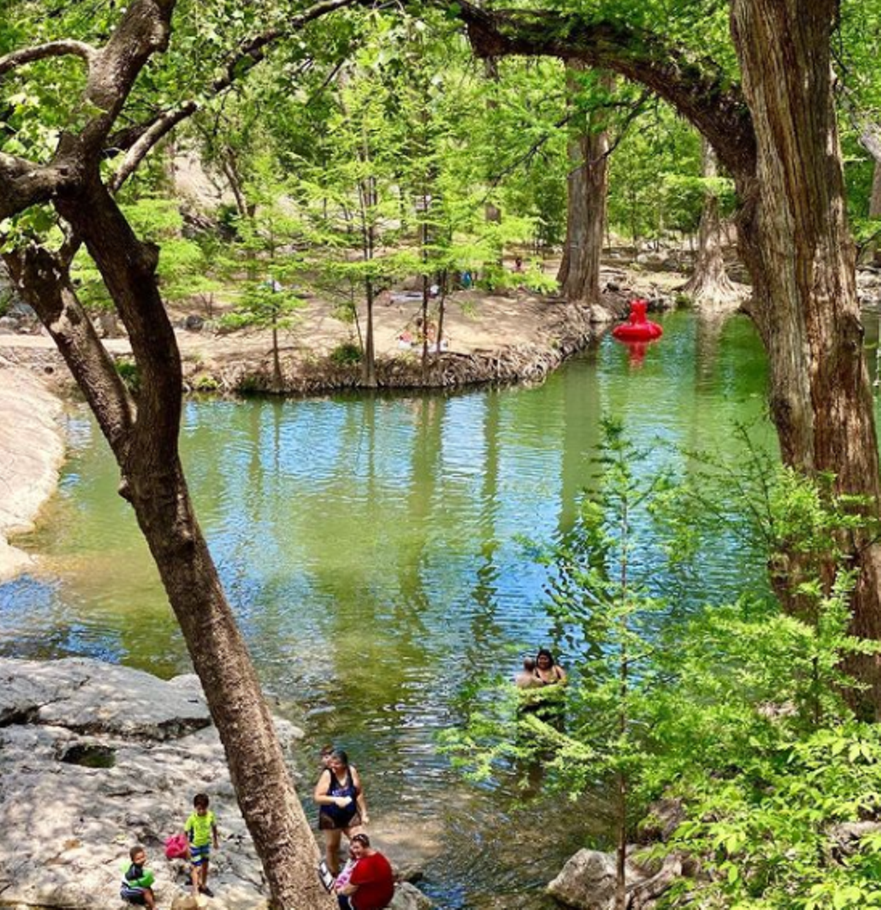 Krause Springs
404 Krause Springs Rd, Spicewood, (401) 236-7554, krausesprings.net
Thirty-two springs, a natural pool and a spring-fed man-made pool are scattered throughout the 115-acre property, ensuring endless relaxation.
Photo via Instagram / thebishopsofroam