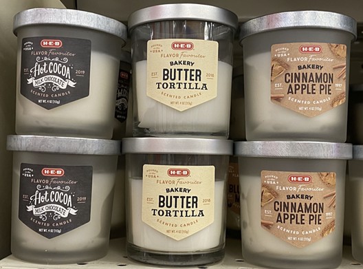 Butter Tortilla Candle
heb.com
H-E-B’s candle line is really something else. The grocery chain’s scents encapsulate its most iconic in-house flavors, from Two-Bite Brownies to Maple Bacon. Its Butter Tortilla candles can turn a kitchen into a tortilleria — scent-wise, anyway.