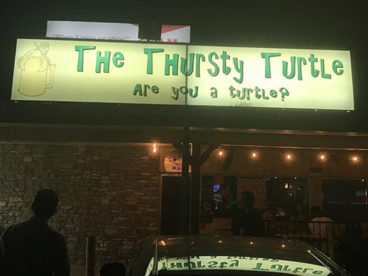The Thursty Turtle
1626 NE Interstate 410 Loop, (210) 820-3600, facebook.com/TheThurstyTurtle
Right off the Loop 410 access road you’ll find this dingy (we say it with love) dive bar connected to a convenience store. While the folks you graduated with flock to more poppin’ spots, you and your selected company will be safe drinking it up here. Take the strong drinks and laid-back vibes as the cherry on top for what will be a drama-free outing.
Photo via Instagram / jonwiener