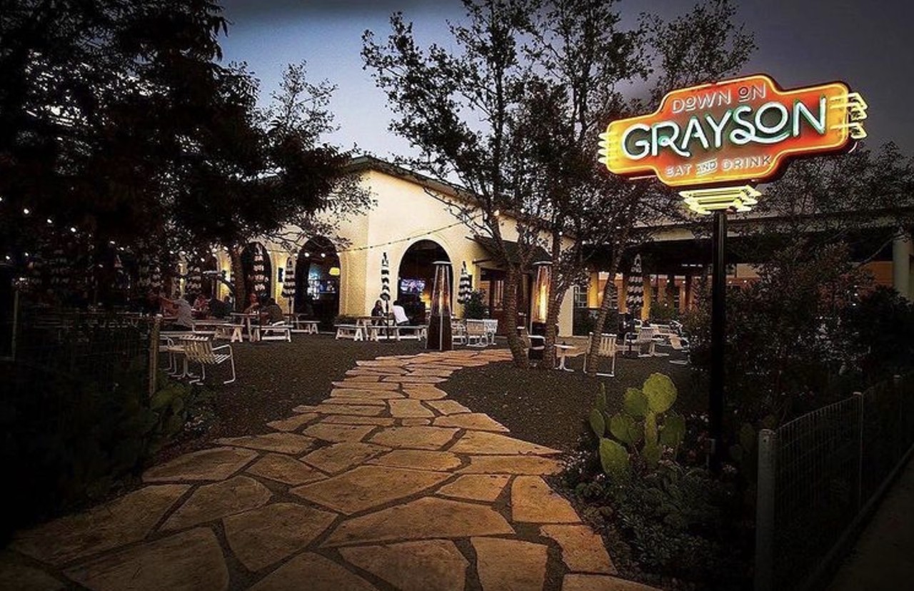 Down on Grayson
303 E. Grayson St., (210) 248-9244, downongrayson.com
Located near the Pearl, Down on Grayson is a slightly more upscale American food restaurant with a huge patio and a refined selection of drinks including frozen cocktails. With the right drink in hand and the right oak tree for shade this spot may be the perfect place to while away a summer day. 
Photo via Instagram / down_on_grayson