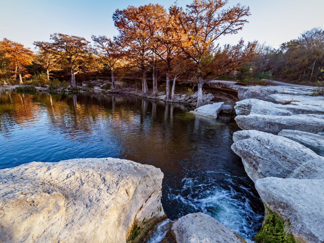 McKinney Falls State Park
5808 McKinney Falls Pkwy, Austin, (512) 243-1643, tpwd.texas.gov
McKinney Falls is a short drive north, located within Austin's city limits at the confluence of Onion Creek and Williamson Creek. This spot is truly an escape from city life without being out in the sticks. There’s a hard-surface trail that’s perfect for wheels, or you can opt for a traditional, rugged hike. Though you likely won’t want to go for a swim, the beauty of the waterfalls are worth checking out, too.
