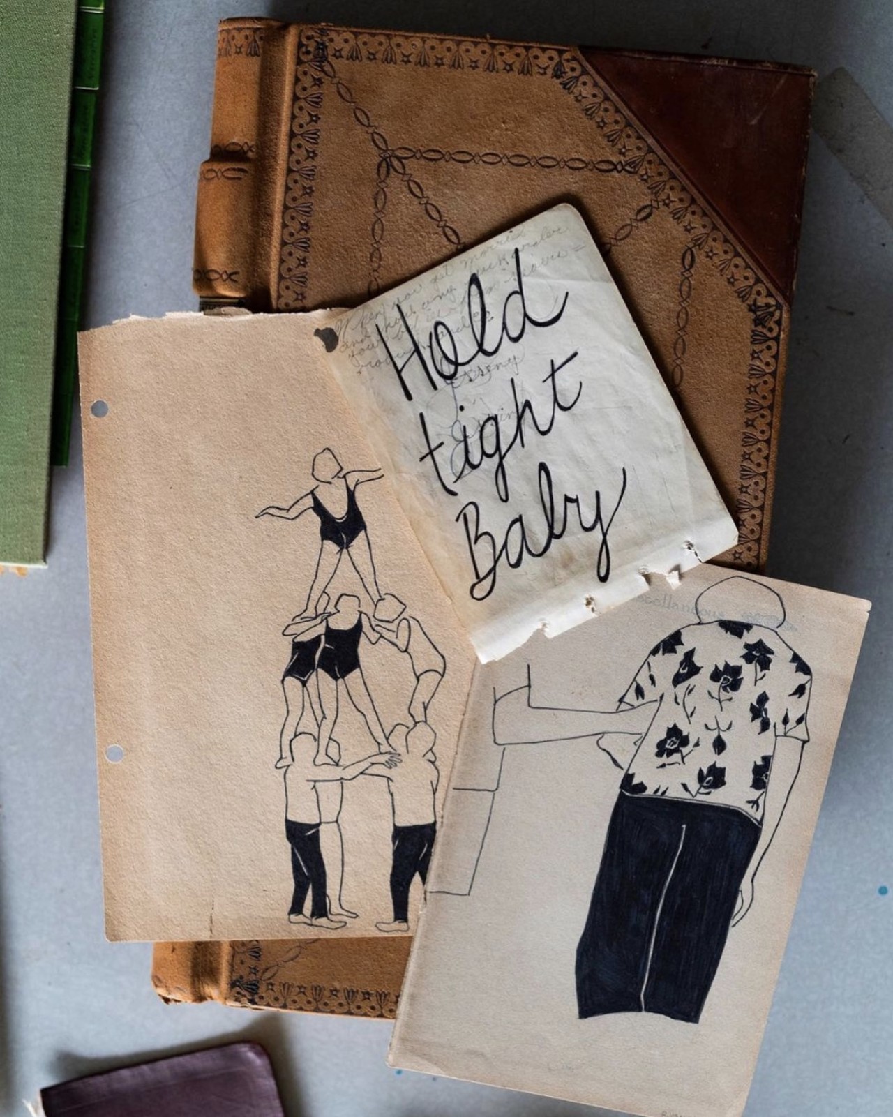 @rikkiannevk
Rikkianne Van Kirk’s minimalist drawings have an added layer of history — she inks them on antique paper. 
Photo via Instagram / rikkiannevk
