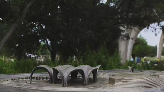 A 3D model of Confluence Park has been stolen from its pedestal.