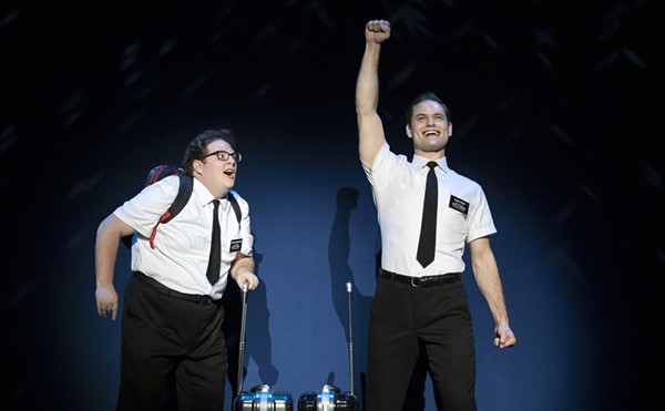 The Book of Mormon follows Elder Kevin Price (Sam McLellan) as he's begrudgingly paired with socially awkward Elder Arnold Cunningham (Sam Nackman) for a mission trip to Uganda.