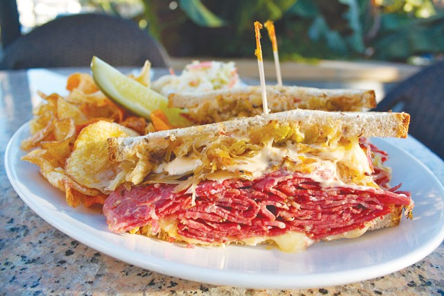 A fully loaded Reuben sandwich from Drew’s American Grill. - VERONICA LUNA