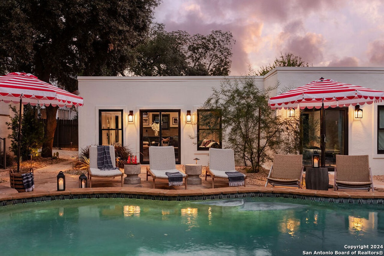 A mid-century San Antonio hacienda for sale has 10 bedrooms and an outdoor shower