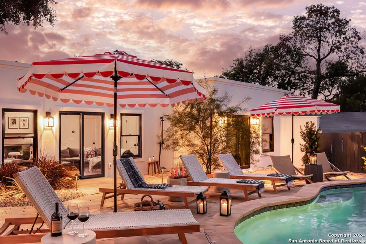 A mid-century San Antonio hacienda for sale has 10 bedrooms and an outdoor shower