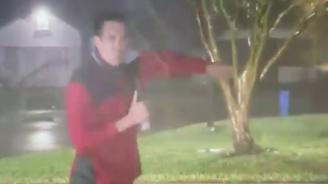 A Storm-Chasing San Antonio Weatherman Almost Got Fried by Lightning — on Video