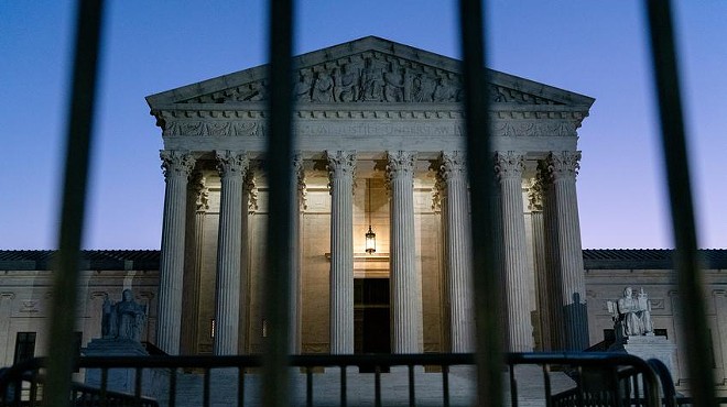 Barriers surround the Supreme Court ahead of planned demonstrations regarding abortion in Texas in Washington, D.C., on Nov. 1, 2021.