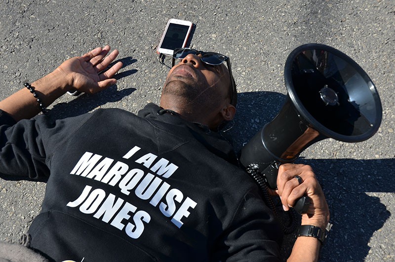 Activist group Black Lives Matter has taken a leadership role on police brutality, including a "die-in" at this year's MLK march in SA. - Albert Salazar