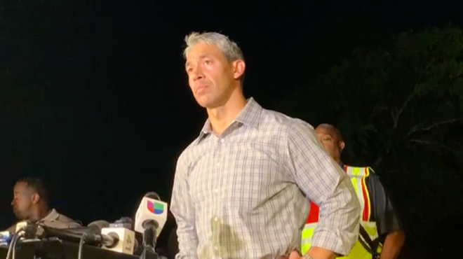 Mayor Ron Nirenberg and other city officials take questions about the migrant deaths during a Monday night press briefing.