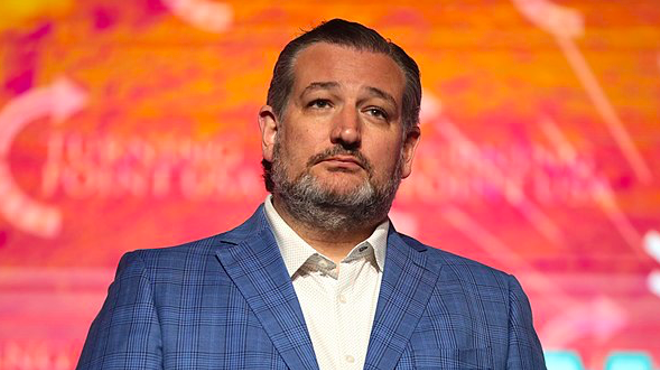 U.S. Sen. Ted Cruz puts on a sad face during his appearance at conservative conference.
