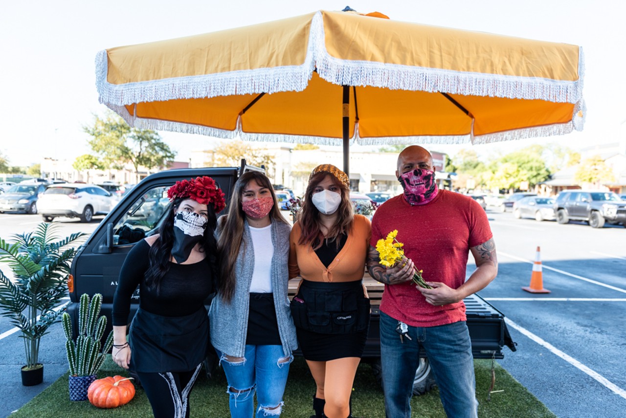 All the boo-tiful costumes and flowers we saw at Alamo Quarry Market