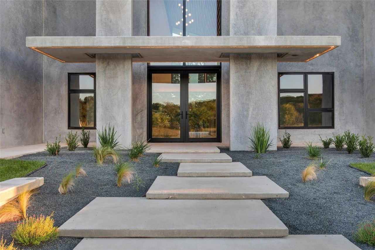 An all-concrete home on the Guadalupe River called the 'Monolith House' is now for sale