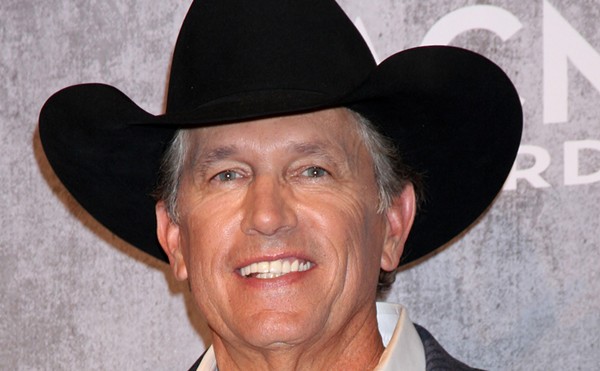 Country music superstar George Strait appears at an award show in Las Vegas.