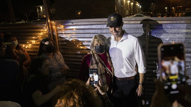 Democratic gubernatorial candidate Beto O’Rourke takes photos with supporters after a rally in downtown McAllen on Nov. 17. O’Rourke made stops in the Rio Grande Valley in the first week after announcing his gubernatorial run.
