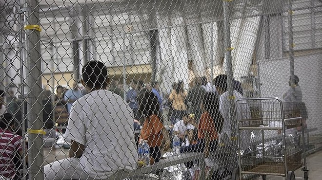 This photo was provided by Custom and Border Protection to reporter on 2018 tour of detention facility in McAllen, Texas. Although the Biden White House promised to stop family separations, records show they're still going on.