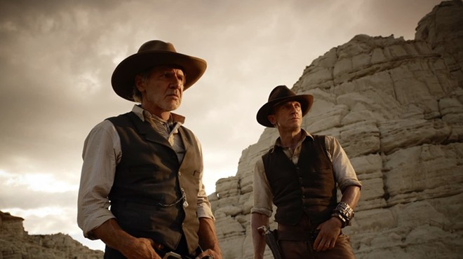 Harrison Ford and Daniel Craig star in Cowboys and Aliens.