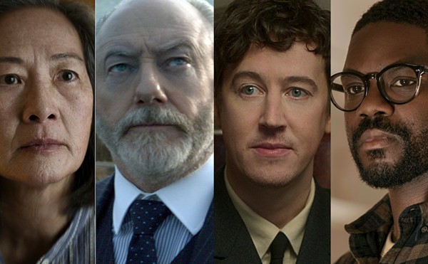The cast of streaming series 3 Body Problem includes (left to right) Rosalind Chao, Liam Cunningham, Alex Sharp and Jovan Adepo.