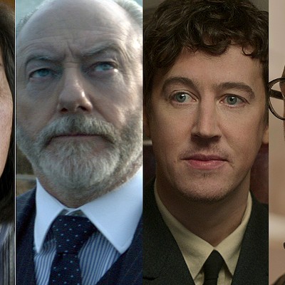 The cast of streaming series 3 Body Problem includes (left to right) Rosalind Chao, Liam Cunningham, Alex Sharp and Jovan Adepo.