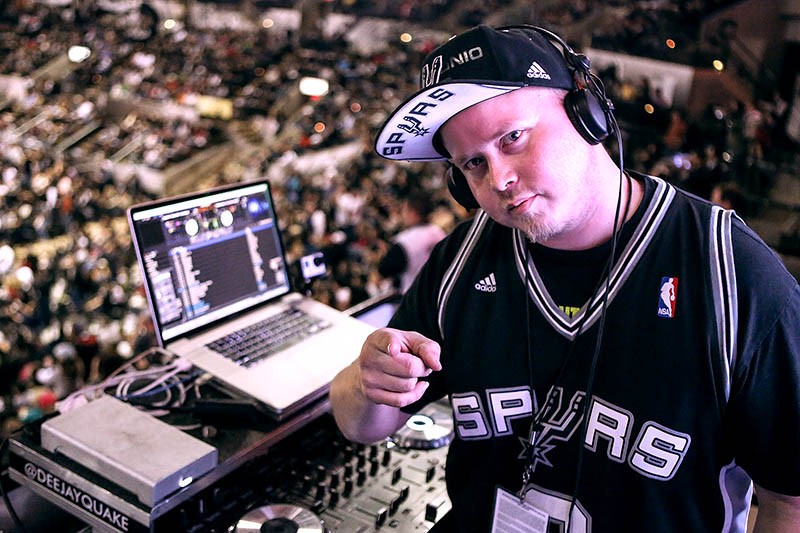 DJ Quake during a recent triple-overtime game - Tony Garcia/Spurs Sports & Entertainment