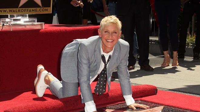 Ellen DeGeneres gets a star on the Hollywood Walk of Fame in 2012.