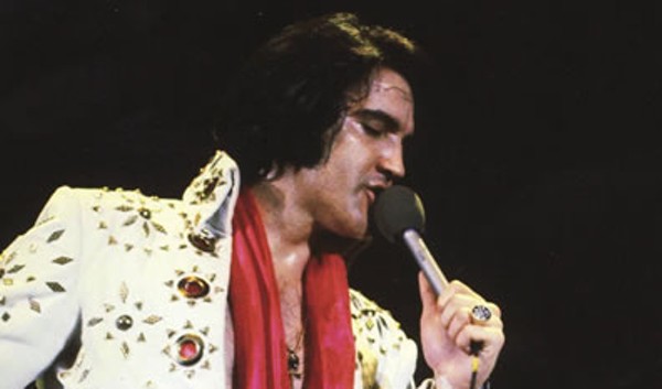 Elvis Presley performing at San Antonio's Hemisfair Arena on April 18, 1972. - VIA ELVIS AUSTRALIA