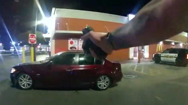 Body cam footage shows now-former SAPD officer James Brennand approach the car Erik Cantu was driving.