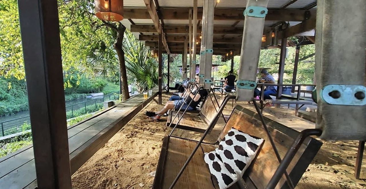 Elsewhere Garden Bar & Kitchen 
103 E Jones Ave, (210) 446-9303, elsewheregarden.com 
The dog- and family-friendly spot features swing seats overlooking the San Antonio River, lush landscaping, a selection of brews and wine, and savory snacks create a perfect urban getaway. 
Photo via Instagram / elsewheresatx