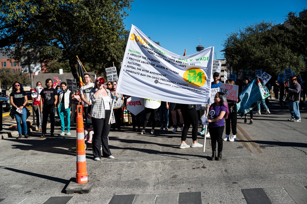 Everything we saw people took to the streets in downtown San Antonio to protect abortion rights