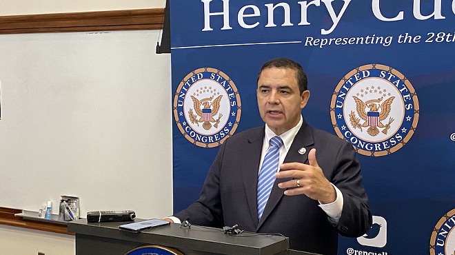 U.S. Rep. Henry Cuellar speaks during an appearance in San Antonio.