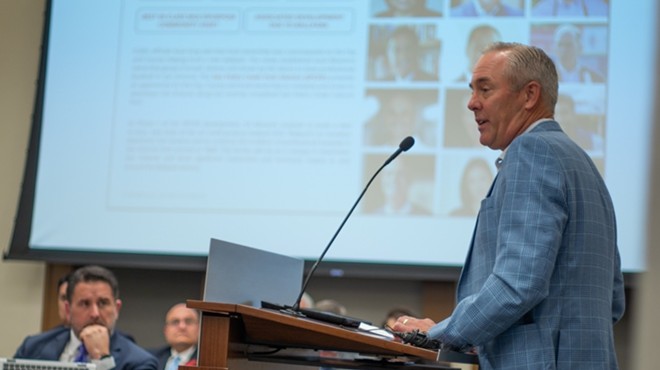 Reid Ryan of the San Antonio Missions' board of directors addresses City Council.