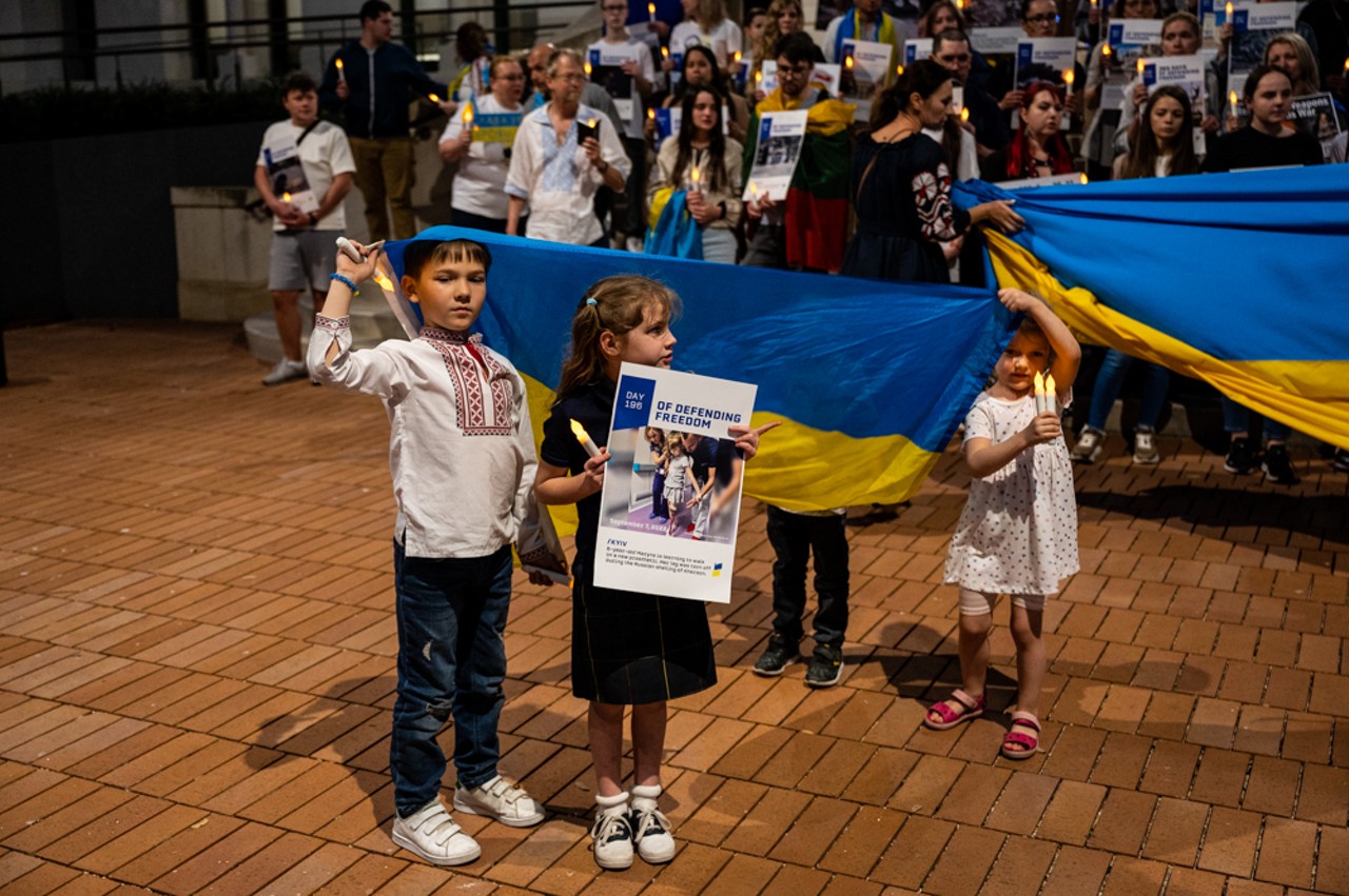 Gallery: San Antonio's Ukrainian community and others hold vigil on invasion's one-year anniversary