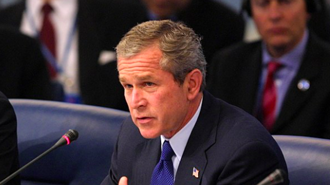 George W. Bush speaks to the UN in this file photo.