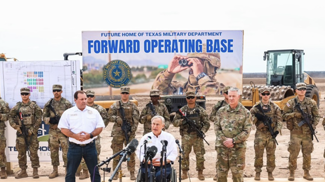 Gov. Greg Abbott enjoys another border photo op. This time with lots of guns.
