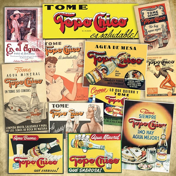 A spread of Topo's vintage advertising - VIA TOPO CHICO