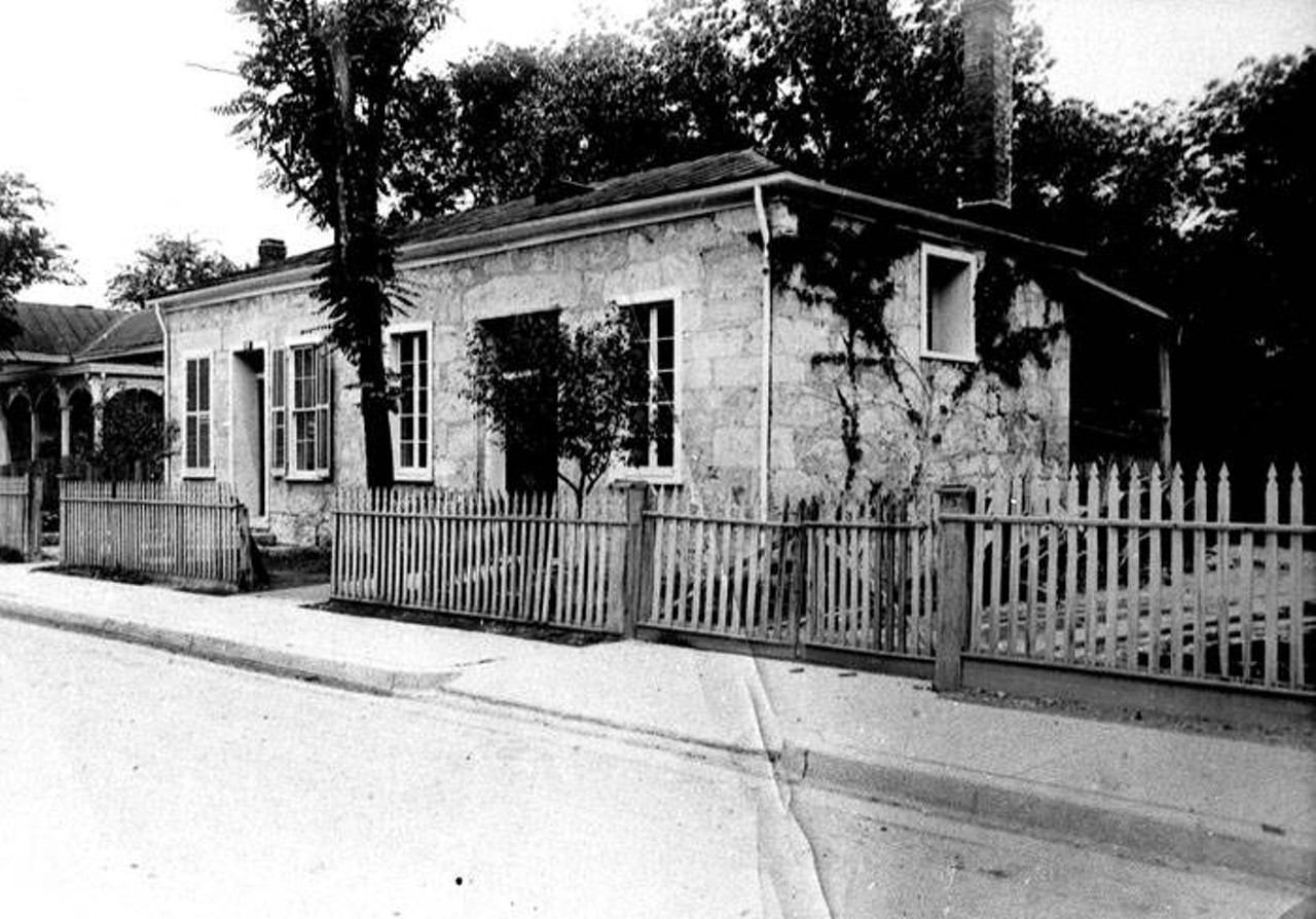 Charles Degen Brewery and Saloon, 237 and 239 Blum StreetThe brewery and saloon were next door to each other with a beer garden conveniently located in back. The date of the photo is unknown.