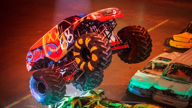 These monster trucks are designed to look like iconic Hot Wheels toys.