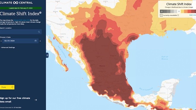 The mark of human-induced climate change on recent extreme heat in Mexico and the southern U.S. Graphic: Climate Central