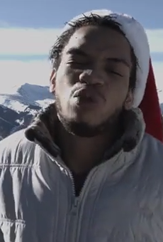 A still from the IceJJFish music video for "This Christmas," which is whatever the opposite of a Christmas miracle is.