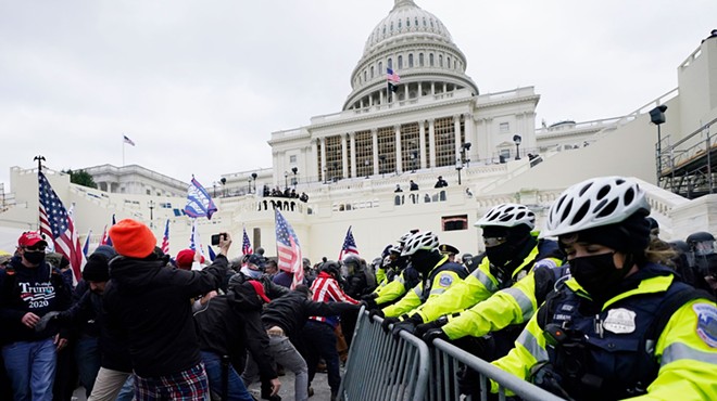 Insurrectionists tangle with police during the Jan. 6 insurrection at the U.S. Capitol.