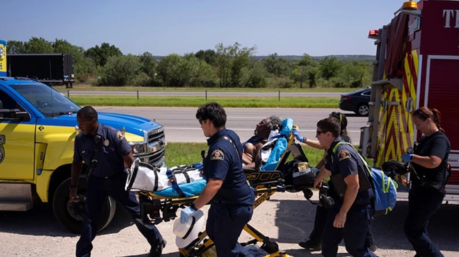 Austin-Travis County EMS helps a 75-year-old man who passed out on July 7 in Del Valle when the high temperature reached 102 degrees.