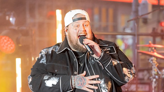 Jelly Roll performs on stage during 2024 New Year's celebration on Times Square in New York on December 31, 2023.