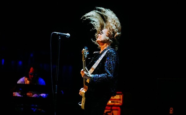 Former Deep Purple member Glenn Hughes shows his rock moves during a 2023 show in San Antonio.