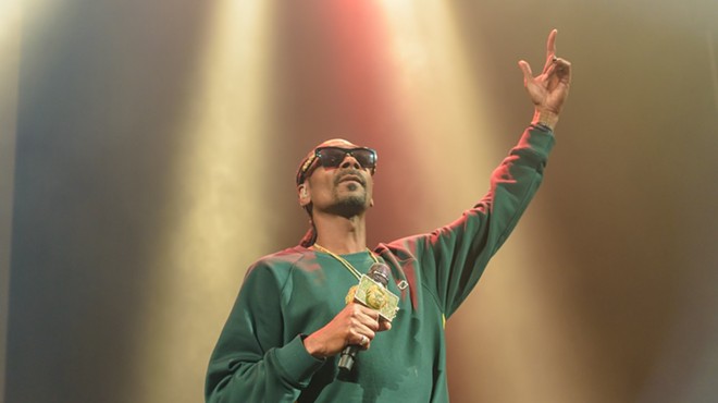 Snoop Dogg will post up at the Sunken Garden on Friday.