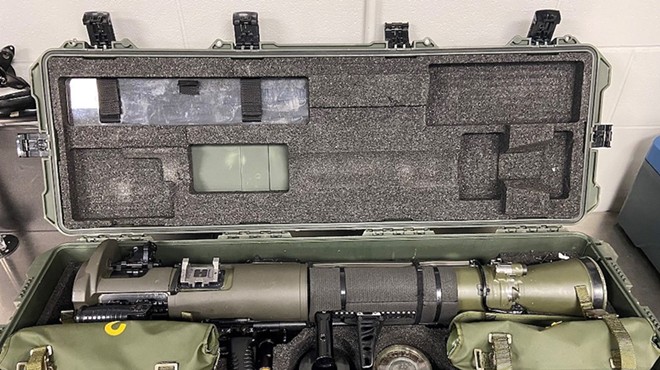 The 84 mm Carl-Gustaf M4 recoilless rifle was discovered in a man's luggage at San Antonio International Airport on Monday.